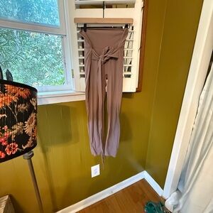 Stylish Women's Tan Activewear Crossfront Pants